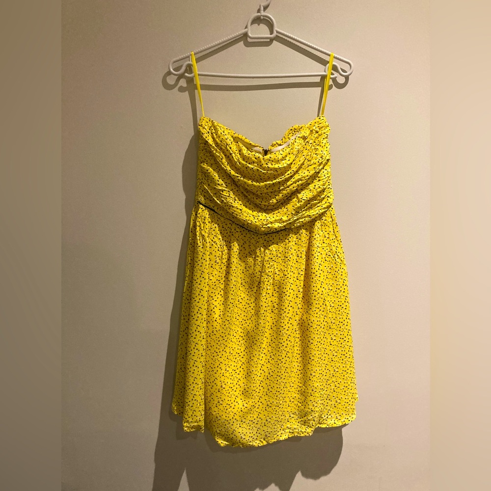 DKNY Strapless Yellow Sundress